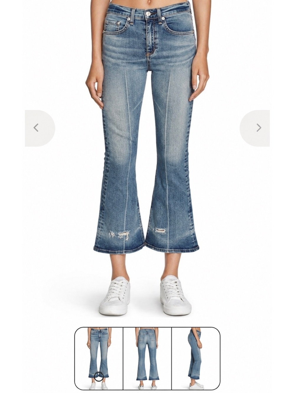 Rag & Bone /JEAN Flare Jeans 25 Vale Distressed Faded Stretch Denim